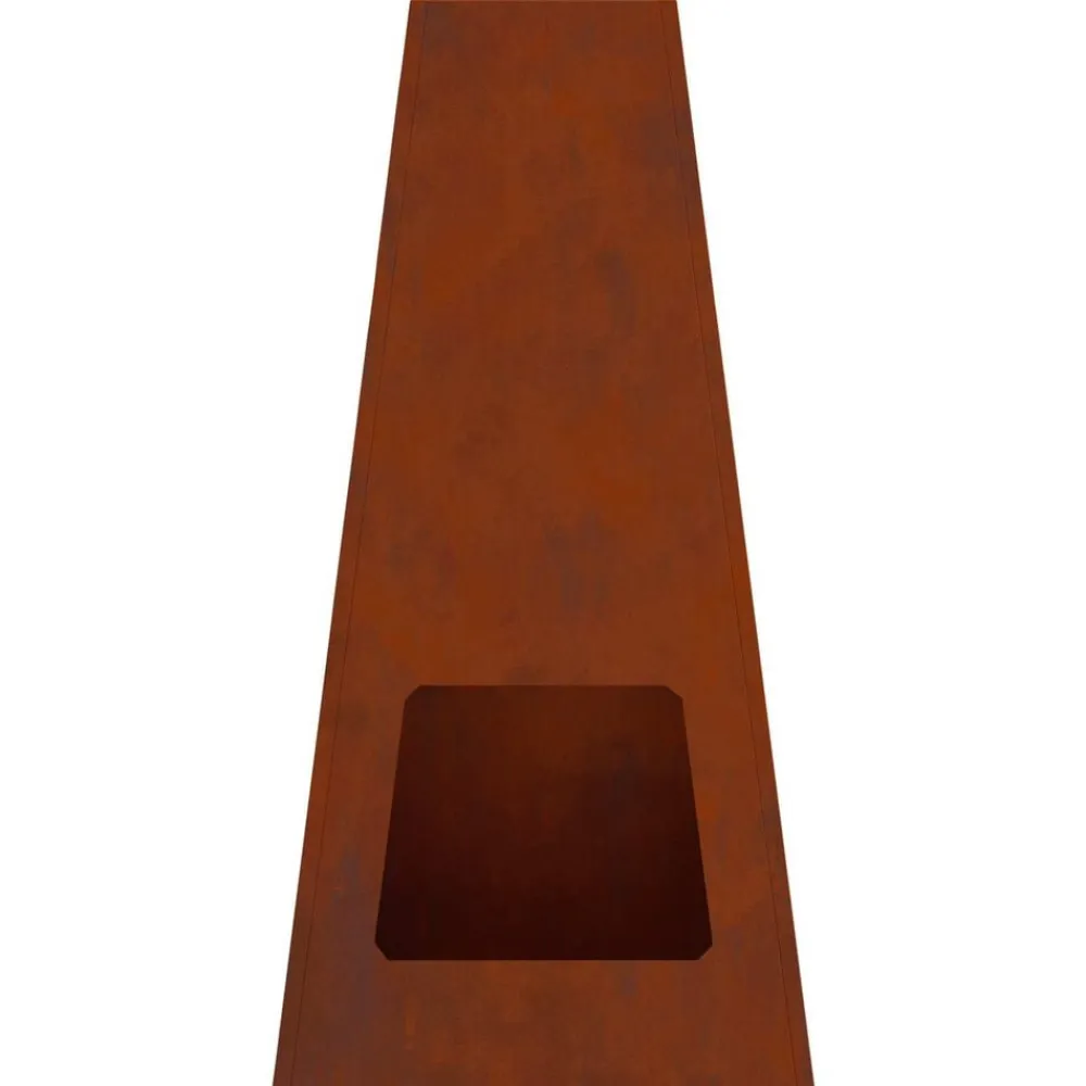 vidaXL Hoguera Marrón 50 x 35 x 100 cm Acero autopatinable Acero oxidado/marrón