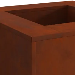 vidaXL Chimeneas-Hoguera Marrón 60 x 60 x 30 cm Acero autopatinable