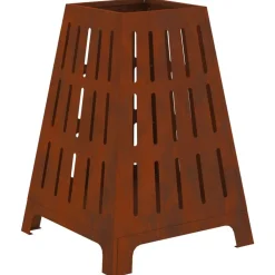 vidaXL Hoguera Marrón 50 x 50 x 70 cm Acero autopatinable Acero oxidado/marr&oacute;n Discount