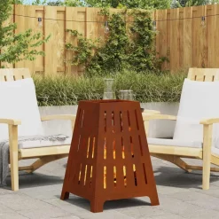 vidaXL Hoguera Marrón 50 x 50 x 70 cm Acero autopatinable Acero oxidado/marr&oacute;n Discount