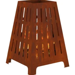 vidaXL Hoguera Marrón 50 x 50 x 70 cm Acero autopatinable Acero oxidado/marrón Discount