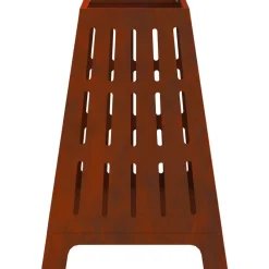 vidaXL Hoguera Marrón 50 x 50 x 70 cm Acero autopatinable Acero oxidado/marrón Discount