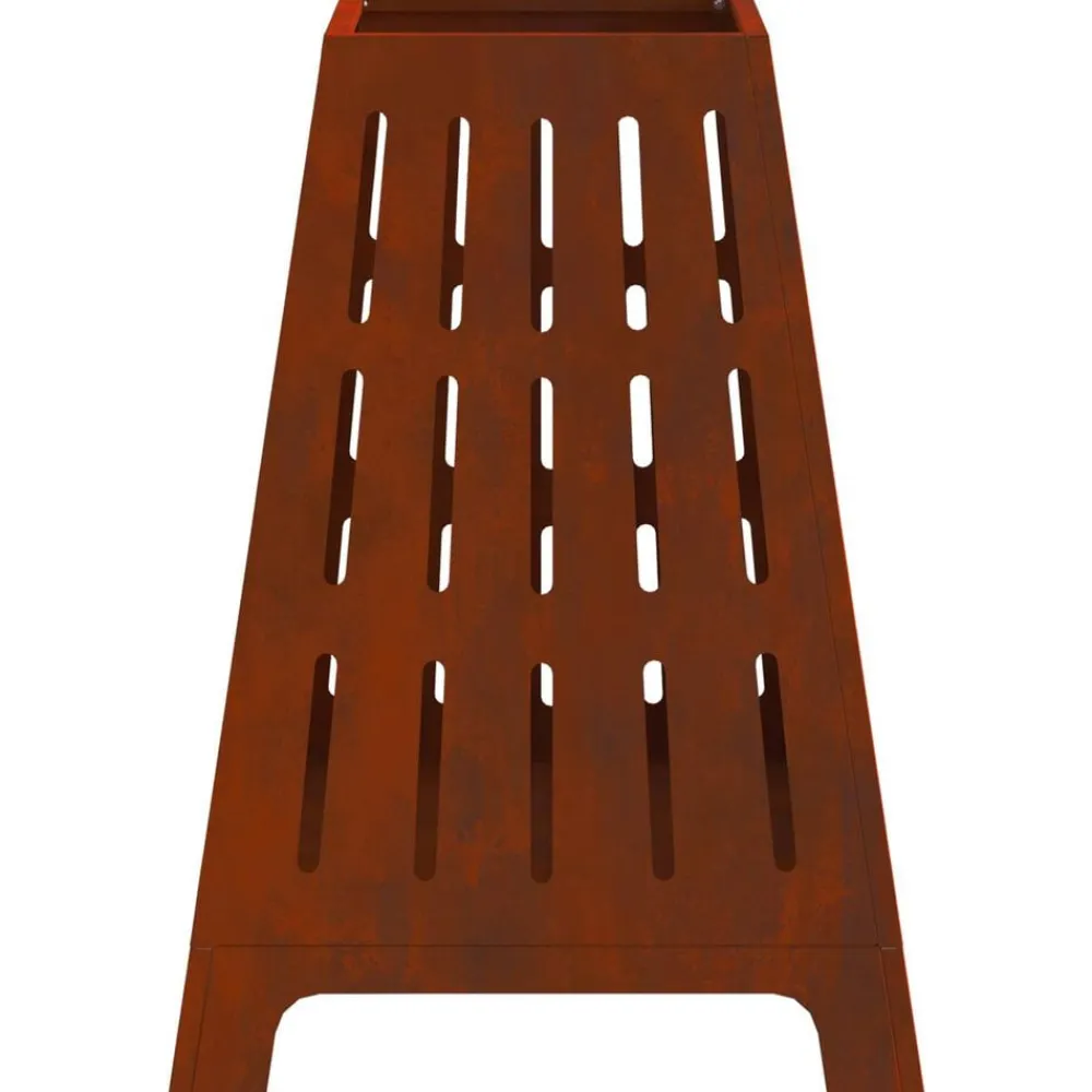 vidaXL Hoguera Marrón 50 x 50 x 70 cm Acero autopatinable Acero oxidado/marrón Discount