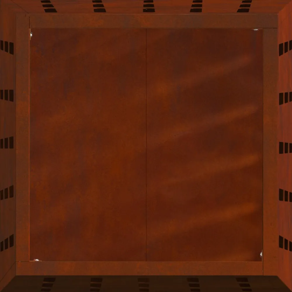 vidaXL Hoguera Marrón 50 x 50 x 70 cm Acero autopatinable Acero oxidado/marrón Discount