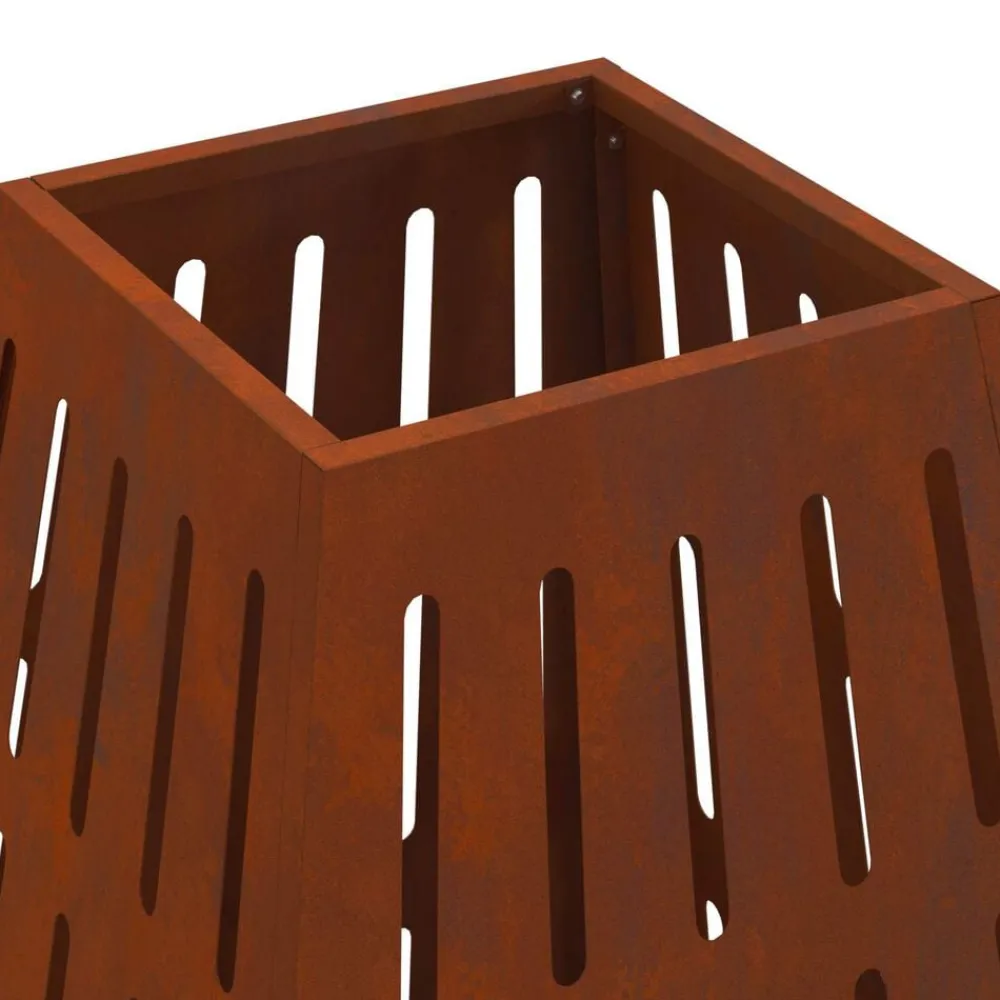 vidaXL Hoguera Marrón 50 x 50 x 70 cm Acero autopatinable Acero oxidado/marrón Discount