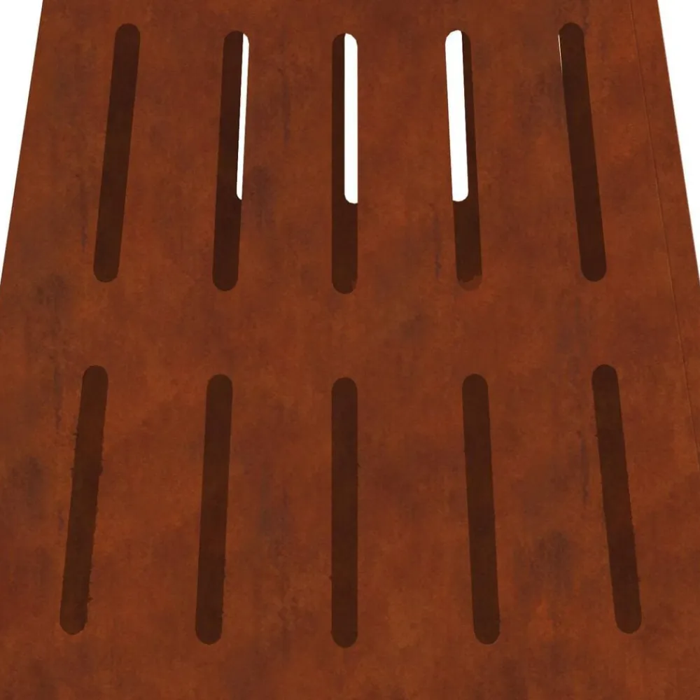 vidaXL Hoguera Marrón 50 x 50 x 70 cm Acero autopatinable Acero oxidado/marrón Discount