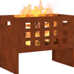 vidaXL Chimeneas-Hoguera Marrón 50 x 30 x 40 cm Acero
