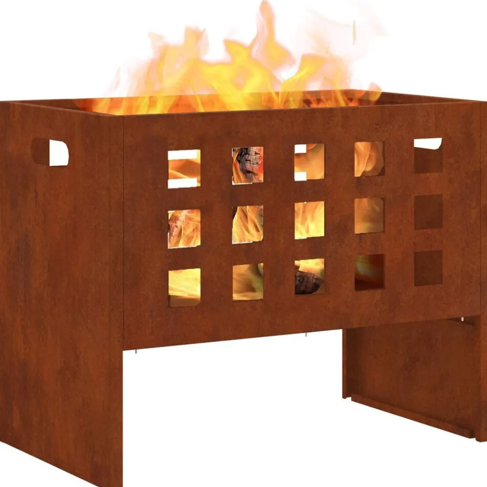 vidaXL Chimeneas-Hoguera Marrón 50 x 30 x 40 cm Acero