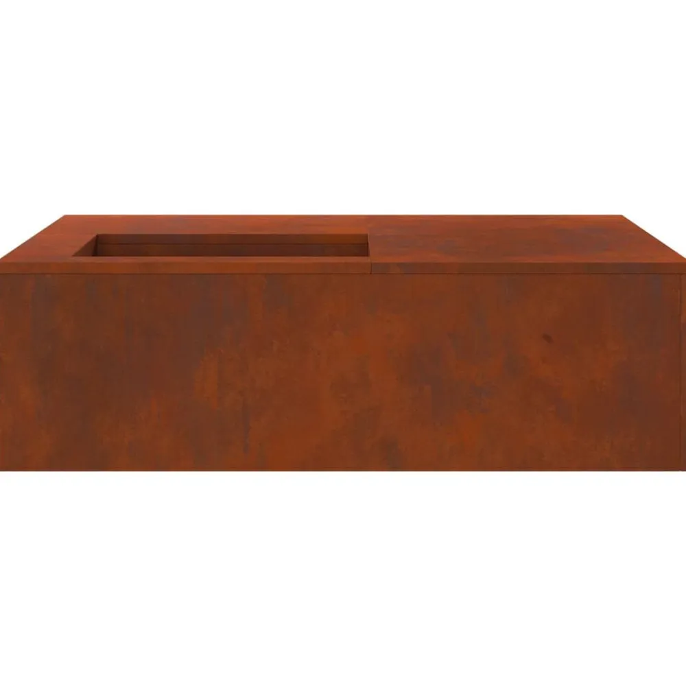 vidaXL Hoguera Marrón 100 x 100 x 30 cm Acero autopatinable Acero oxidado/marrón New