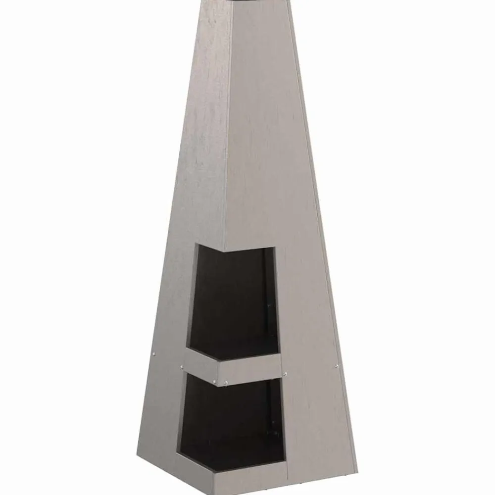 vidaXL Hoguera Marrón 35 x 35 x 100 cm Acero al carbono Acero oxidado/marrón Clearance