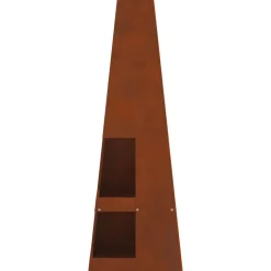 vidaXL Hoguera Marrón 35 x 35 x 100 cm Acero al carbono Acero oxidado/marrón Clearance