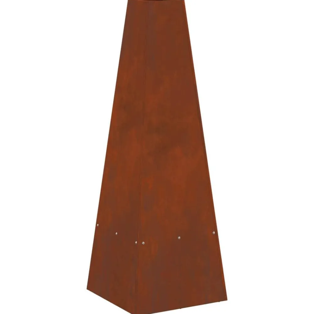 vidaXL Hoguera Marrón 35 x 35 x 100 cm Acero al carbono Acero oxidado/marrón Clearance