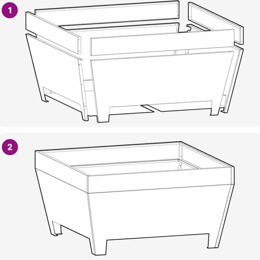 vidaXL Hoguera Marrón 50 x 50 x 38 cm Acero autopatinable Acero oxidado/marrón New