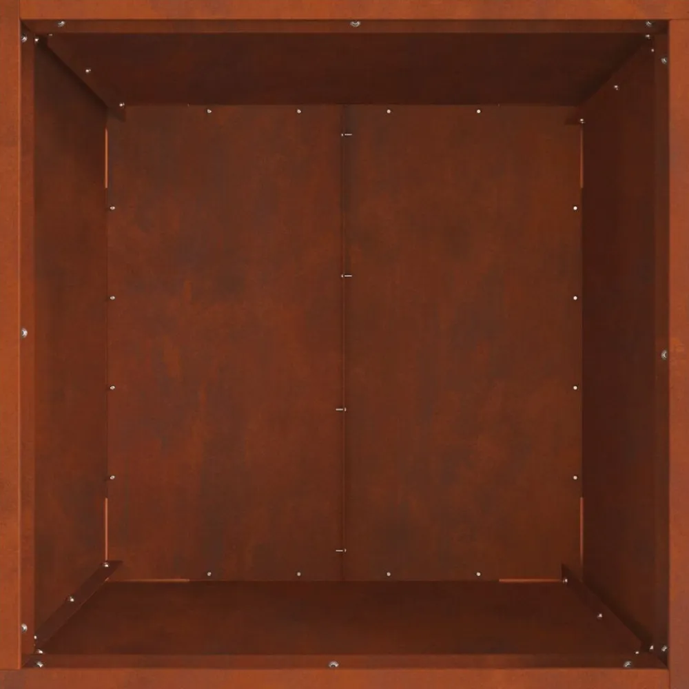 vidaXL Hoguera Marrón 50 x 50 x 38 cm Acero autopatinable Acero oxidado/marrón New