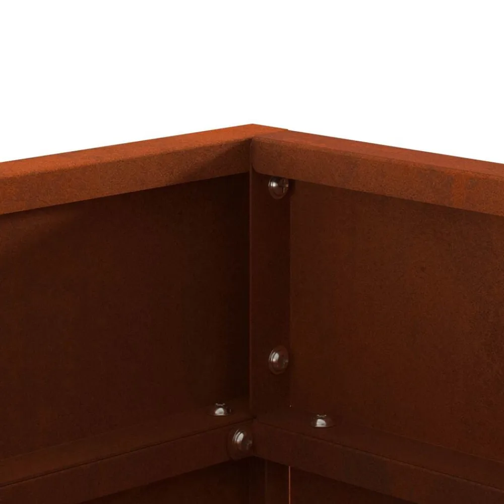 vidaXL Hoguera Marrón 50 x 50 x 38 cm Acero autopatinable Acero oxidado/marrón New