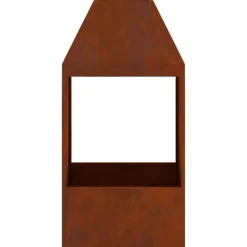 vidaXL Hoguera Marrón 50 x 50 x 100 cm Acero autopatinable Acero oxidado/marrón Clearance