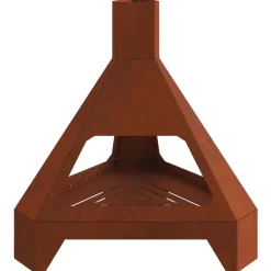 vidaXL Chimeneas-Hoguera Marrón 50 x 43 x 52 cm Acero autopatinable
