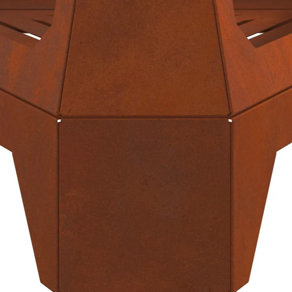 vidaXL Chimeneas-Hoguera Marrón 50 x 43 x 52 cm Acero autopatinable