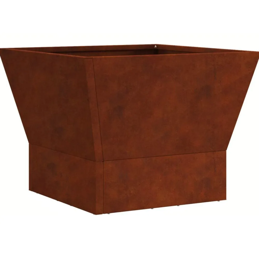 vidaXL Hoguera Marrón 40 x 40 x 35 cm Acero autopatinable Acero oxidado/marrón Sale