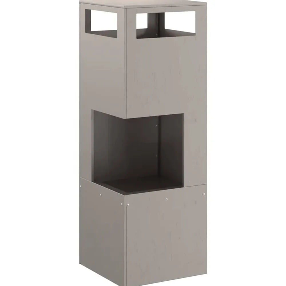 vidaXL Chimeneas-Hoguera Marrón 35 x 35 x 100 cm Acero