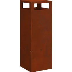 vidaXL Chimeneas-Hoguera Marrón 35 x 35 x 100 cm Acero