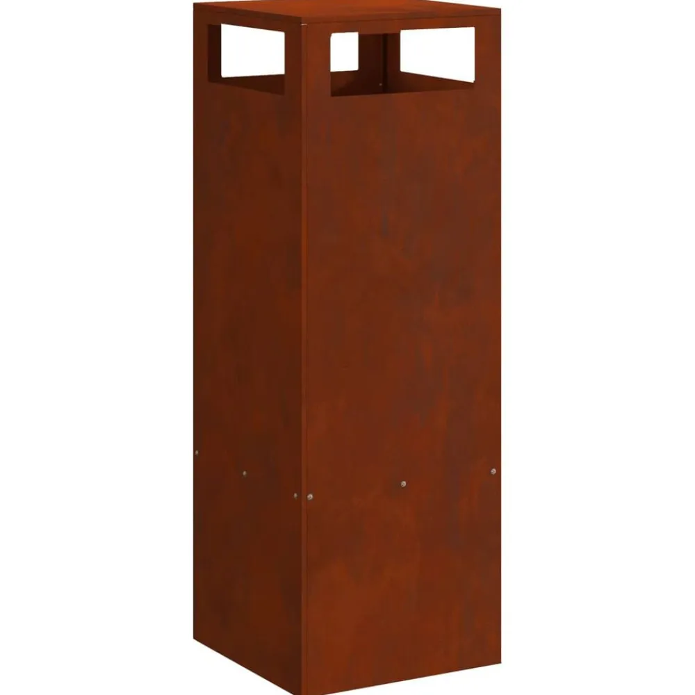 vidaXL Chimeneas-Hoguera Marrón 35 x 35 x 100 cm Acero