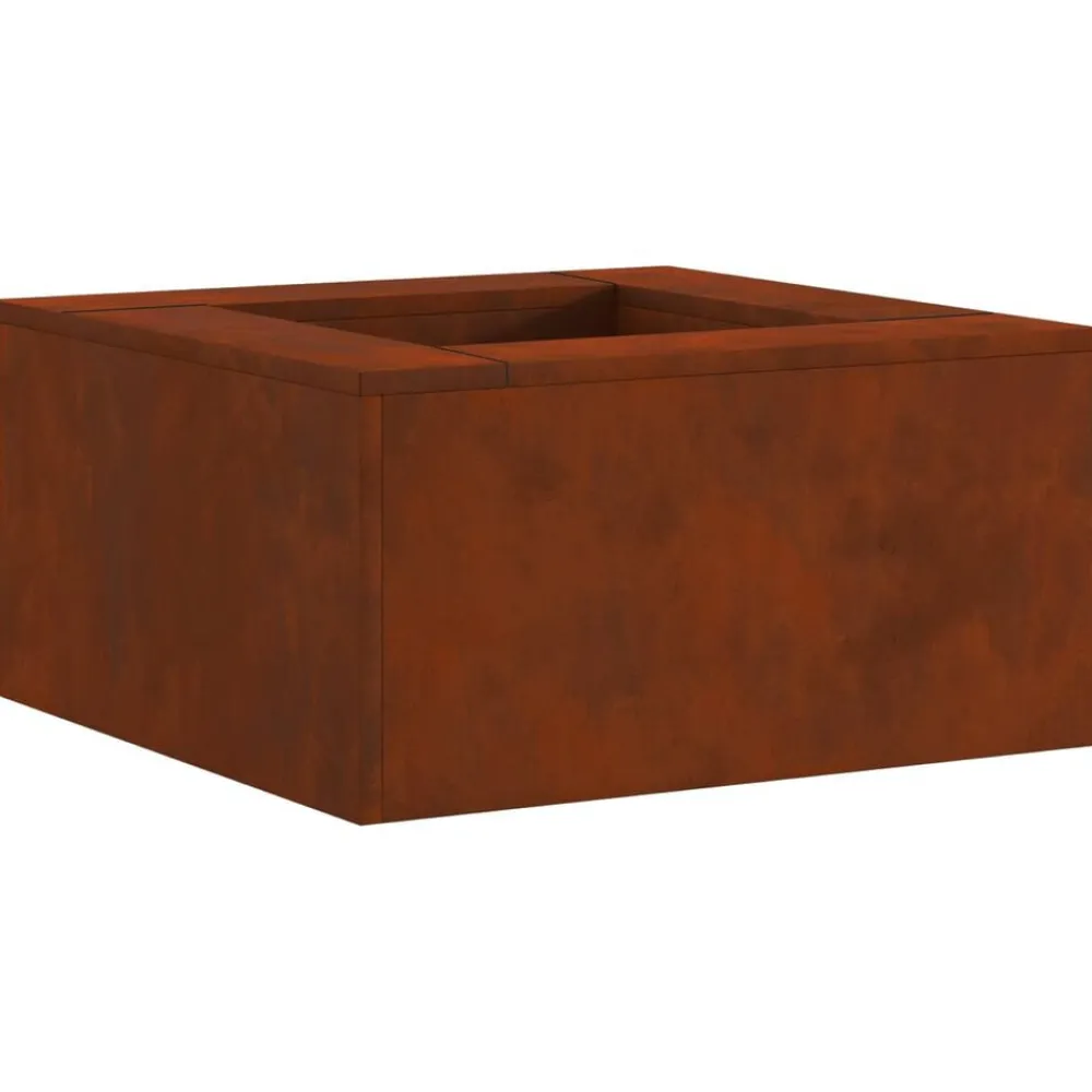 vidaXL Hoguera Marrón 60 x 60 x 30 cm Acero autopatinable Acero oxidado/marrón Online