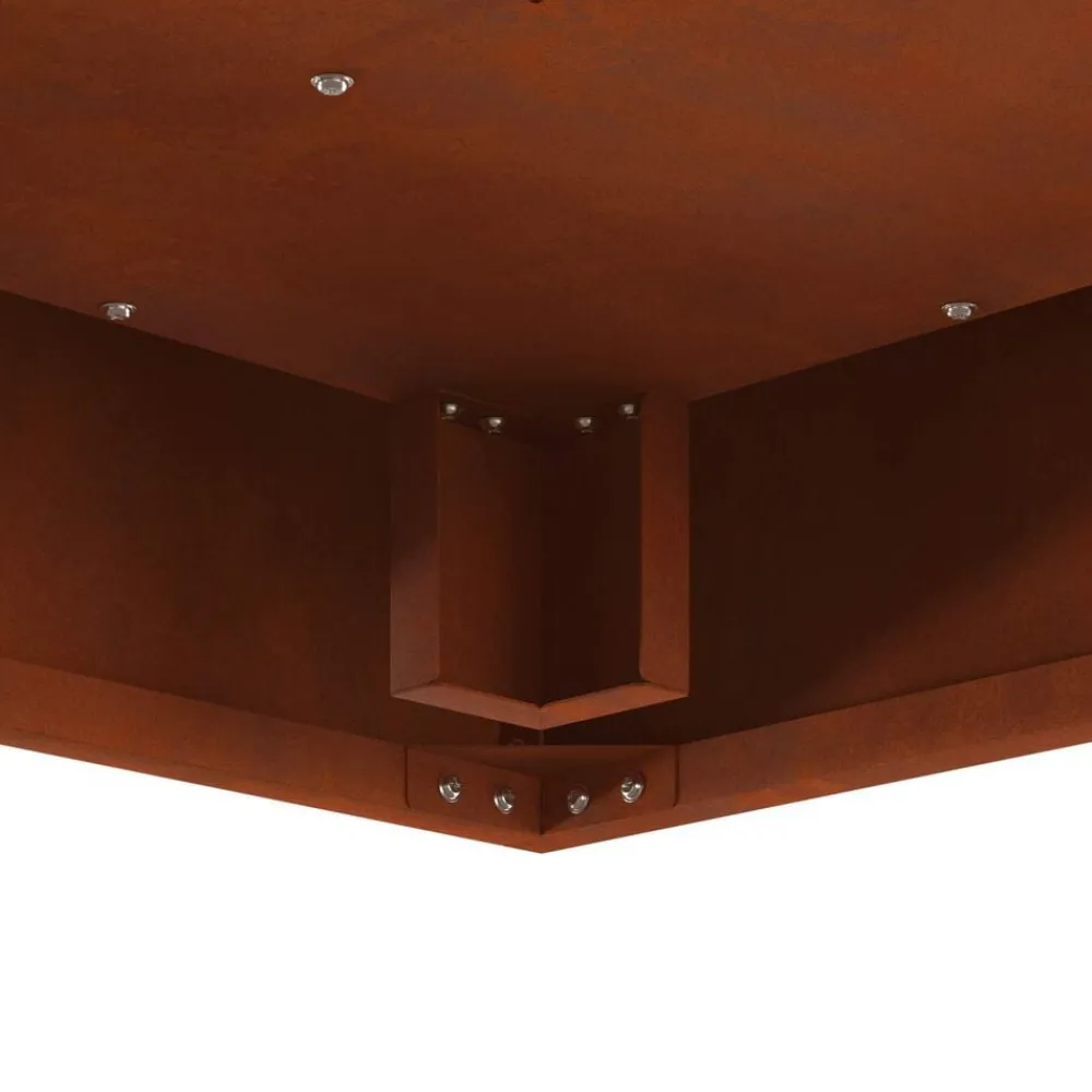 vidaXL Hoguera Marrón 60 x 60 x 30 cm Acero autopatinable Acero oxidado/marrón Online