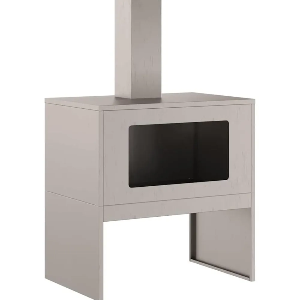 vidaXL Hoguera Marrón 60 x 40 x 96 cm Acero autopatinable Acero/café envejecido New