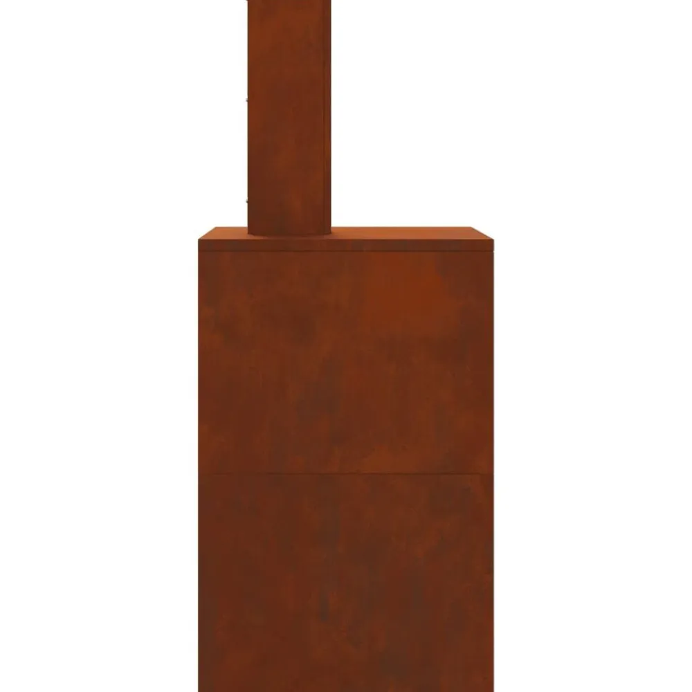 vidaXL Hoguera Marrón 60 x 40 x 96 cm Acero autopatinable Acero/café envejecido New