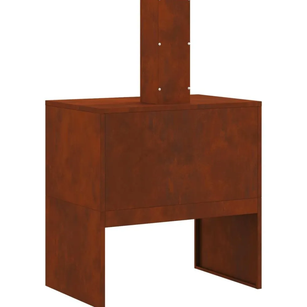 vidaXL Hoguera Marrón 60 x 40 x 96 cm Acero autopatinable Acero/café envejecido New