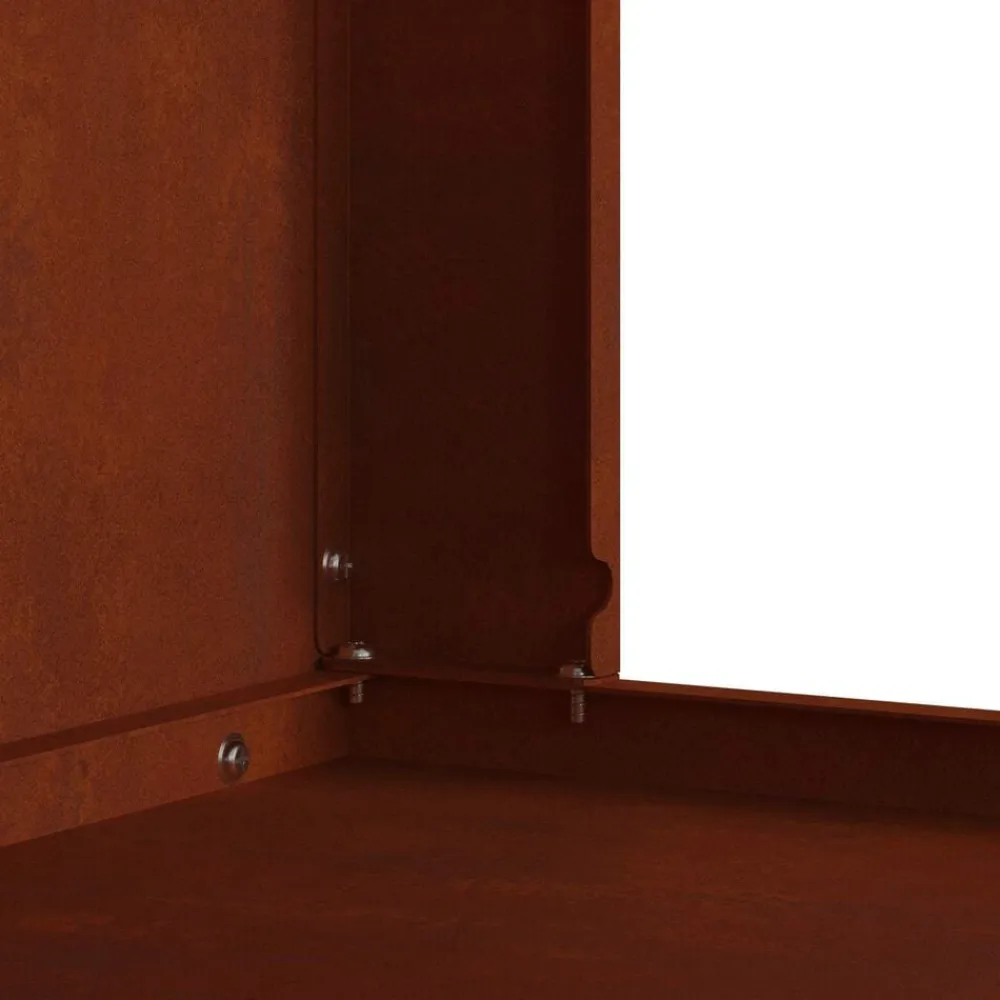 vidaXL Hoguera Marrón 60 x 40 x 96 cm Acero autopatinable Acero/café envejecido New