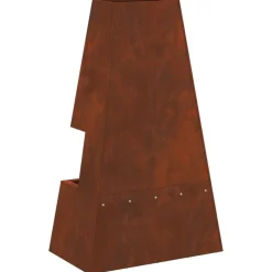 vidaXL Chimeneas-Hoguera Marrón 60 x 35 x 100 cm Acero autopatinable