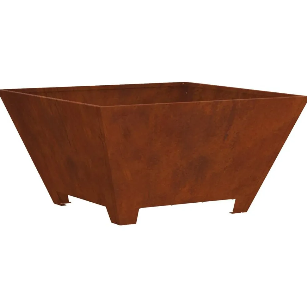 vidaXL Hoguera Marrón 60 x 60 x 30 cm Acero al carbono Acero oxidado/marrón Clearance