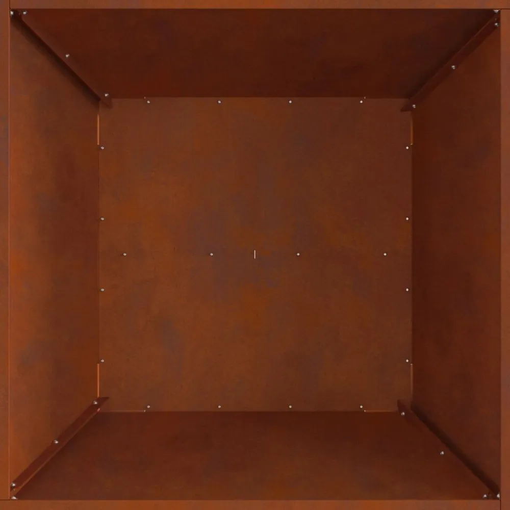 vidaXL Hoguera Marrón 60 x 60 x 30 cm Acero al carbono Acero oxidado/marrón Clearance