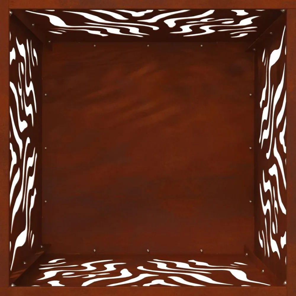 vidaXL Hoguera Marrón 40 x 40 x 40 cm Acero Acero oxidado/marrón Best