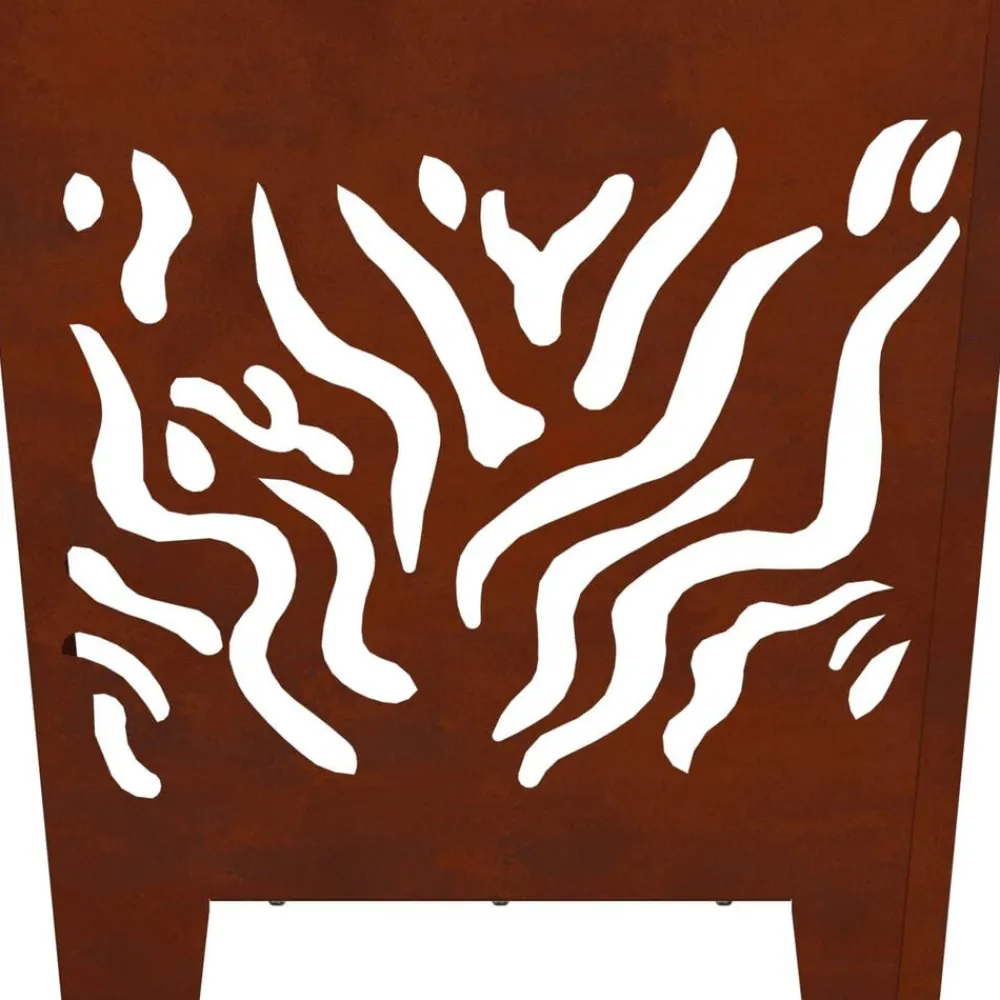 vidaXL Hoguera Marrón 40 x 40 x 40 cm Acero Acero oxidado/marrón Best