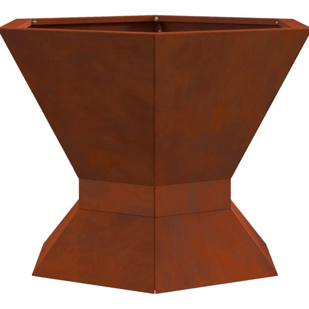 vidaXL Hoguera Marrón 50 x 50 x 40 cm Acero autopatinable Acero oxidado/marrón