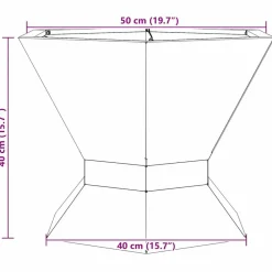 vidaXL Hoguera Marrón 50 x 50 x 40 cm Acero autopatinable Acero oxidado/marrón