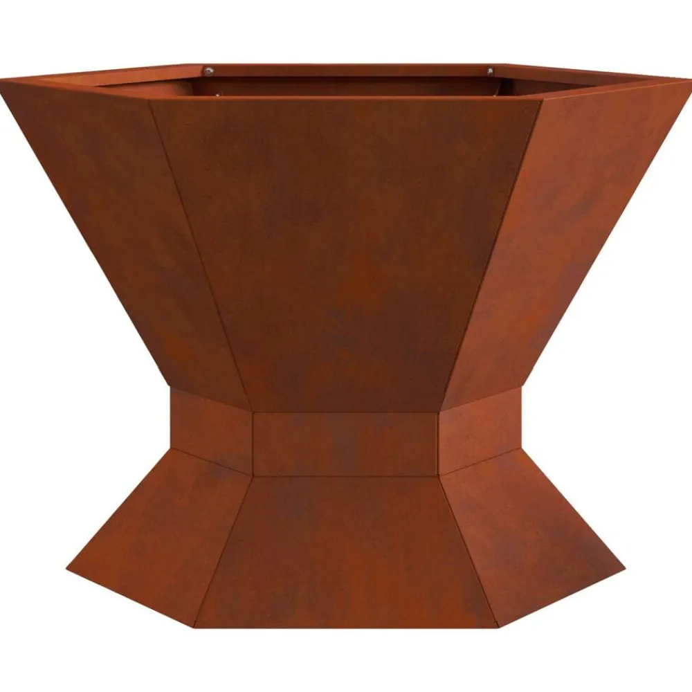 vidaXL Hoguera Marrón 50 x 50 x 40 cm Acero autopatinable Acero oxidado/marrón