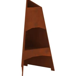 vidaXL Chimeneas-Hoguera Marrón 50 x 50 x 95 cm Acero autopatinable