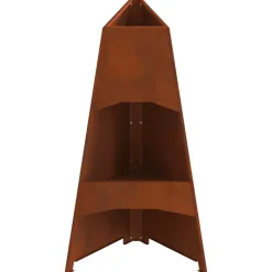 vidaXL Chimeneas-Hoguera Marrón 50 x 50 x 95 cm Acero autopatinable