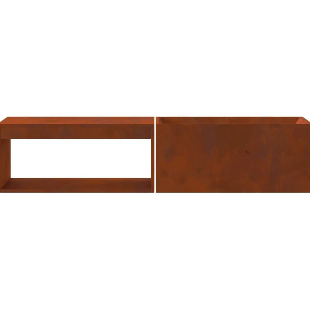 vidaXL Hoguera Marrón 160 x 45 x 35 cm Acero Acero oxidado/marrón New