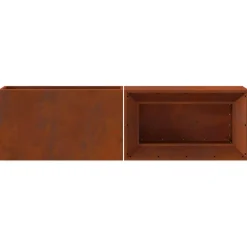 vidaXL Hoguera Marrón 160 x 45 x 35 cm Acero Acero oxidado/marrón New