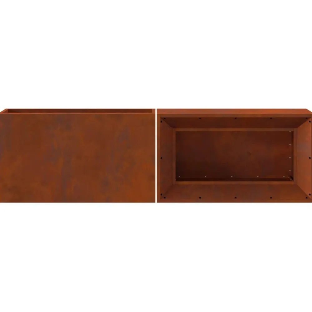 vidaXL Hoguera Marrón 160 x 45 x 35 cm Acero Acero oxidado/marrón New