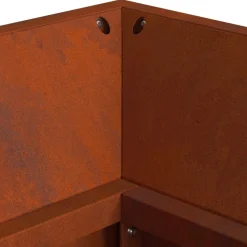 vidaXL Hoguera Marrón 160 x 45 x 35 cm Acero Acero oxidado/marrón New