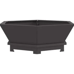 vidaXL Chimeneas-Hoguera Negro 75 x 75 x 28 cm Acero