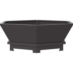 vidaXL Chimeneas-Hoguera Negro 75 x 75 x 28 cm Acero