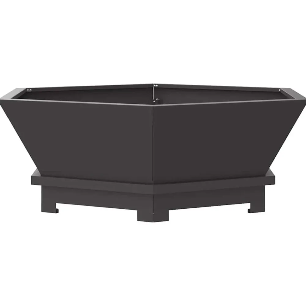 vidaXL Chimeneas-Hoguera Negro 75 x 75 x 28 cm Acero