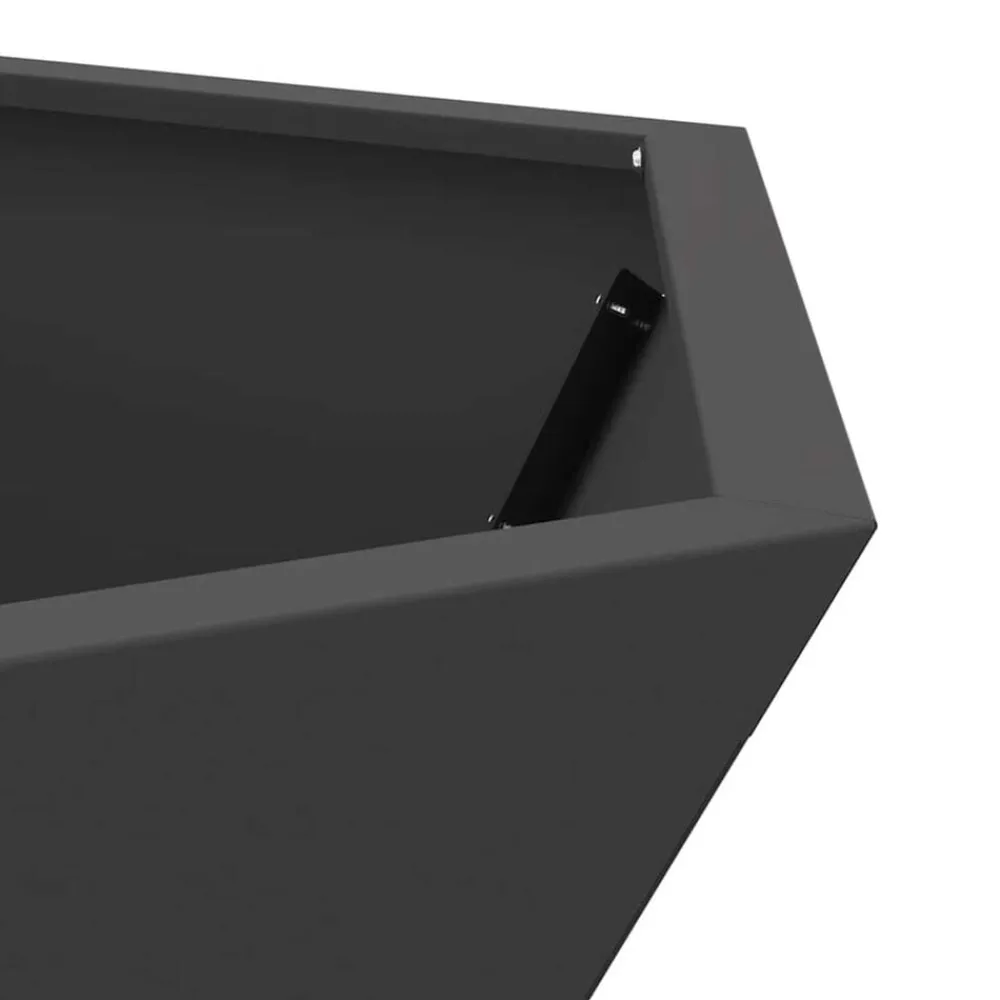 vidaXL Chimeneas-Hoguera Negro 75 x 75 x 28 cm Acero